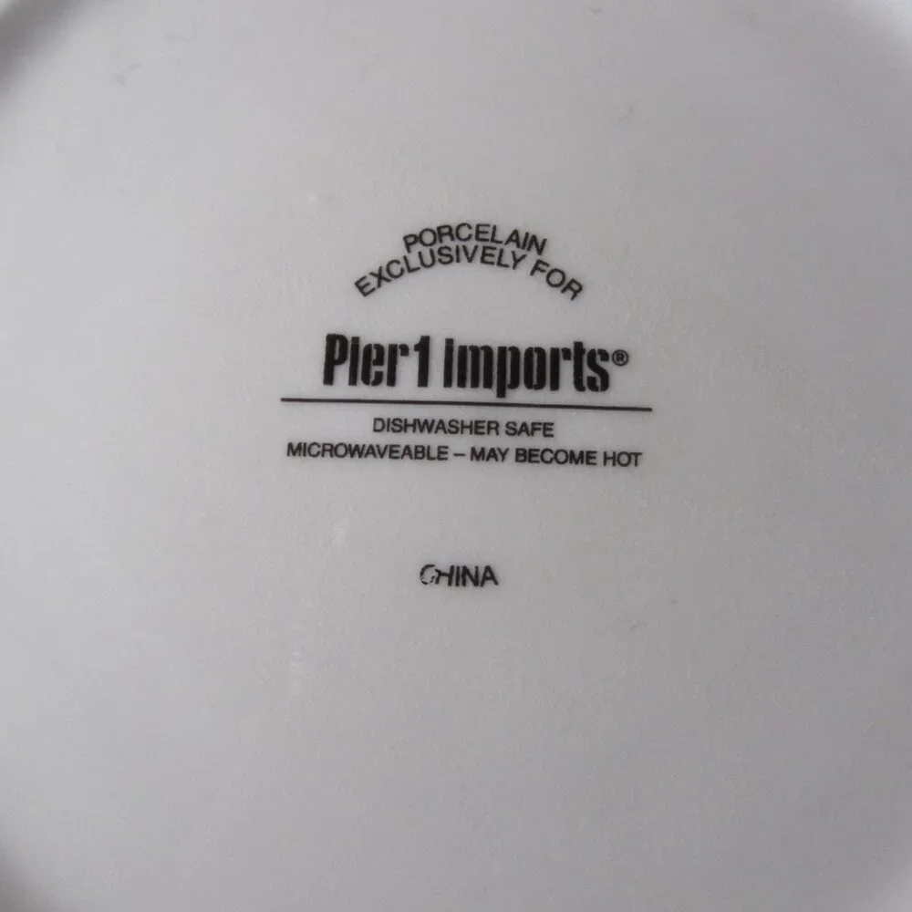 3 for $24 - pier 1 paisley bird red appetizer plate (W6361)